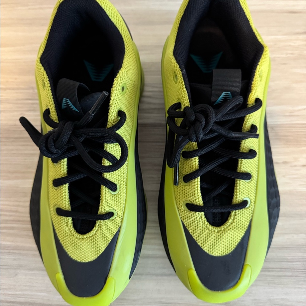 adidas Kids Anthony Edwards Basketball Sneakers in Neon Yellow and Black